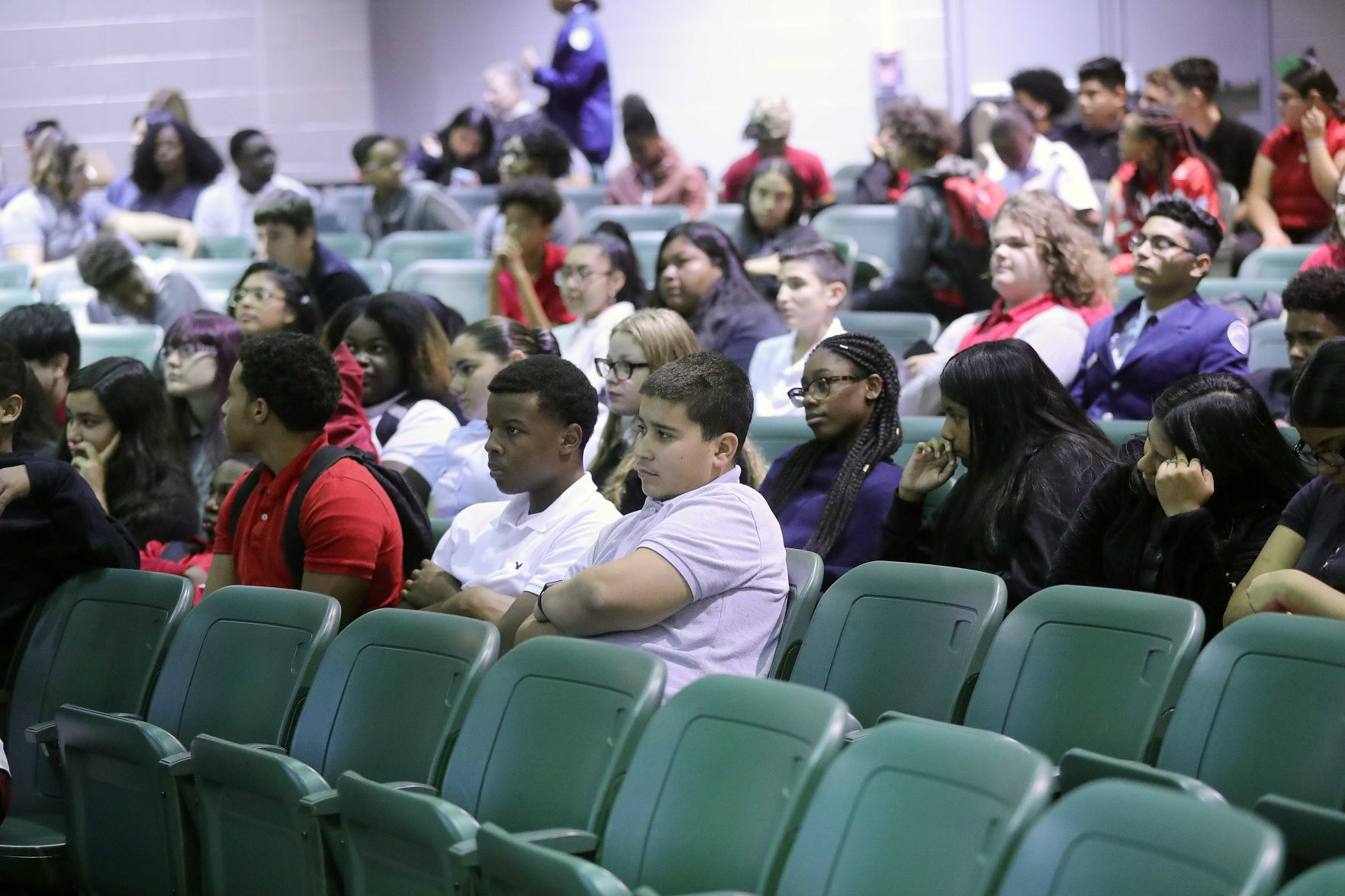 Meteorologist Joe Martucci at Vineland High School